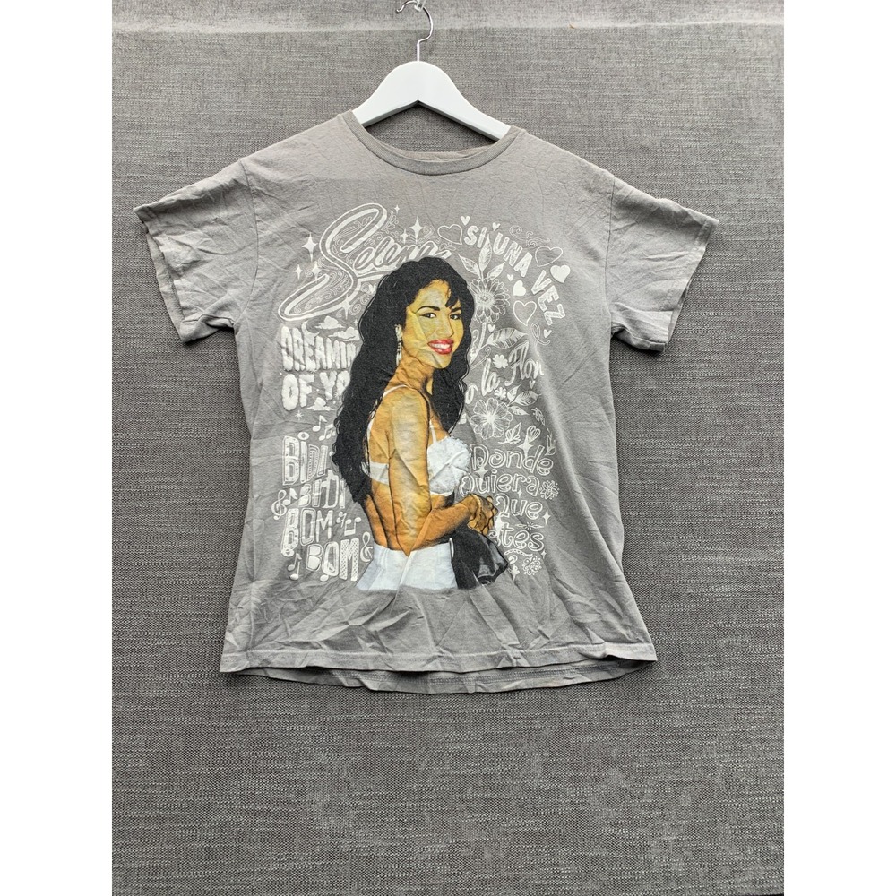 Selena Merchandise Hybrid Apparel T Shirt Womens Small Gray Graphic Short Sleeve